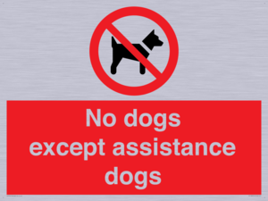 No dogs except assistance dogs